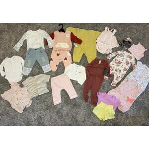 Baby Girl Clothing Lot 3-6 months Fall Trendy Autumn 22 pieces Some NWT